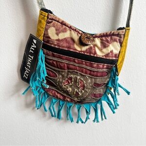 All That Jazz Tie-Dye Peace Crossbody Bag